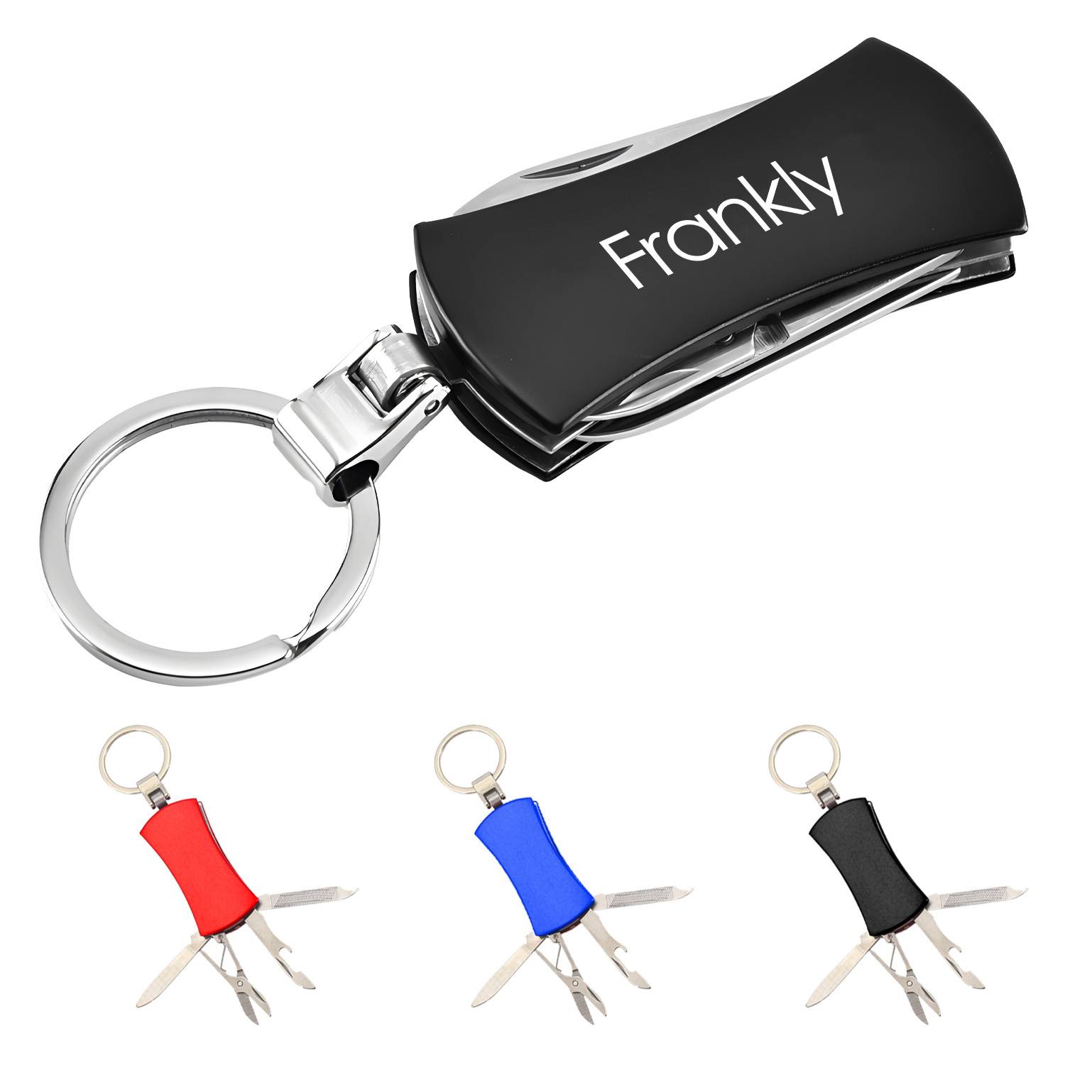 Aluminum Handle Folding Knife With Keychain 2