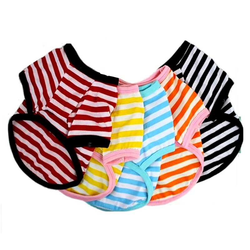 Striped T-Shirt Dog Shirt Breathable Pet 4
