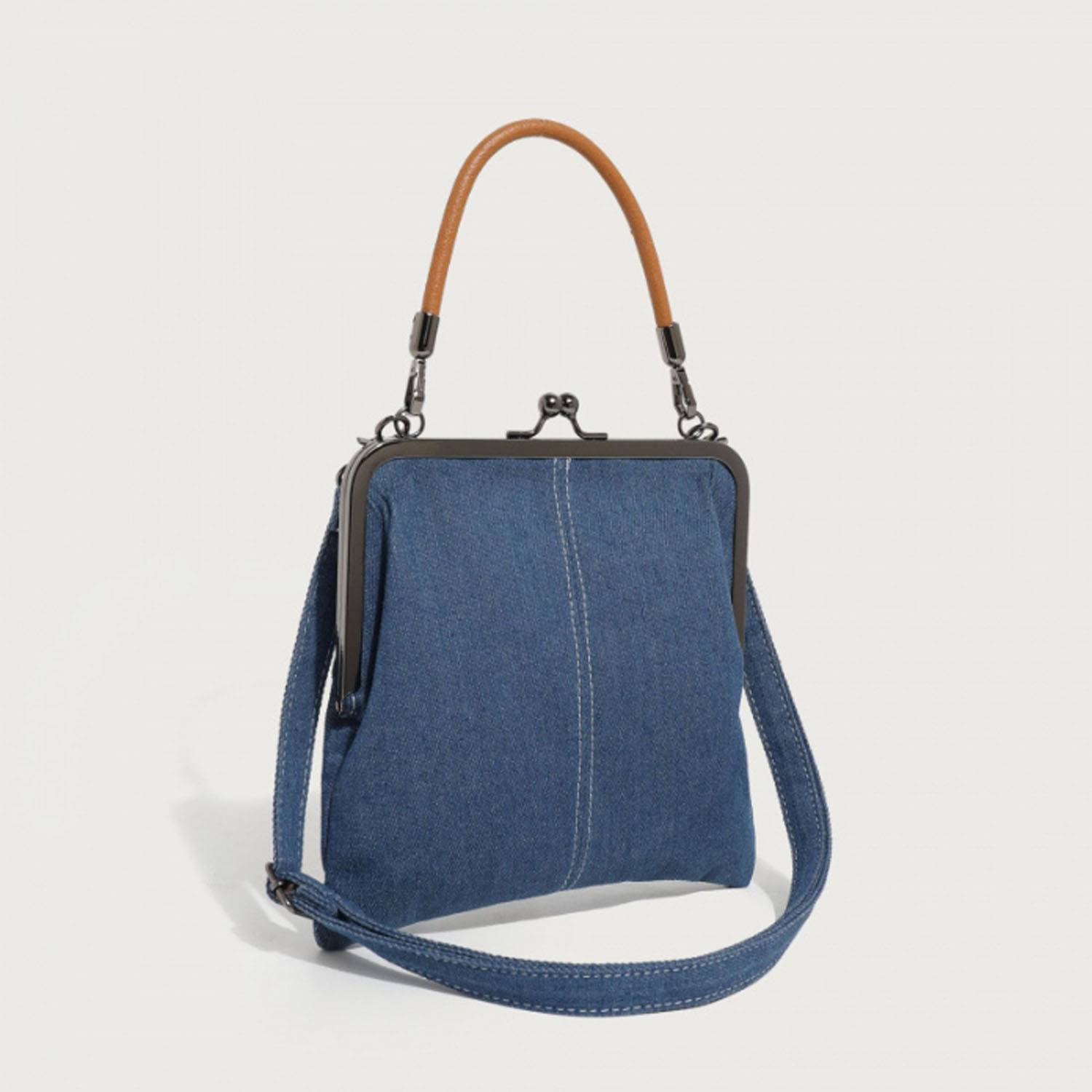 Denim single-shoulder crossbody bag 2