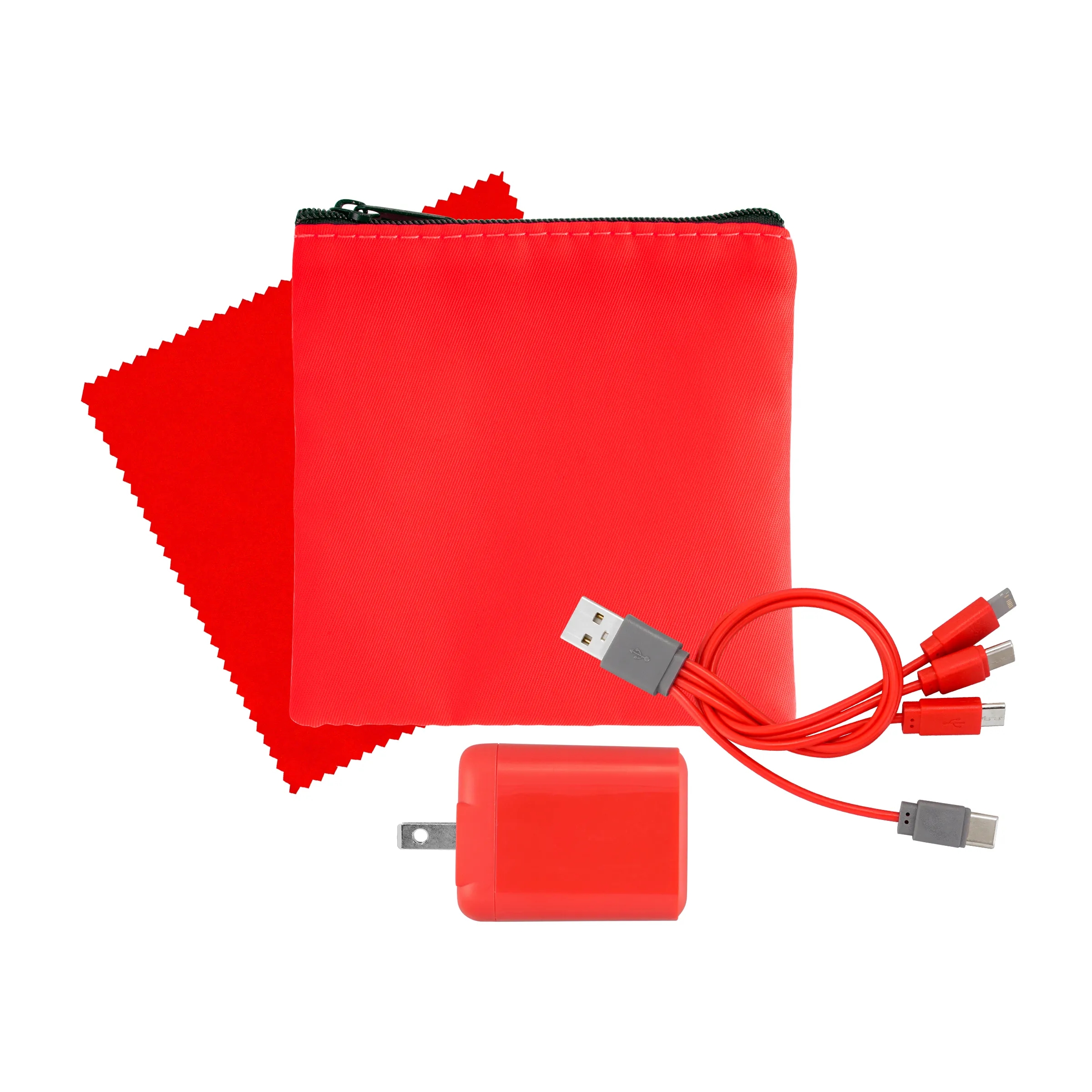 RPET Fast Charger, Cable & Cloth Kit 3