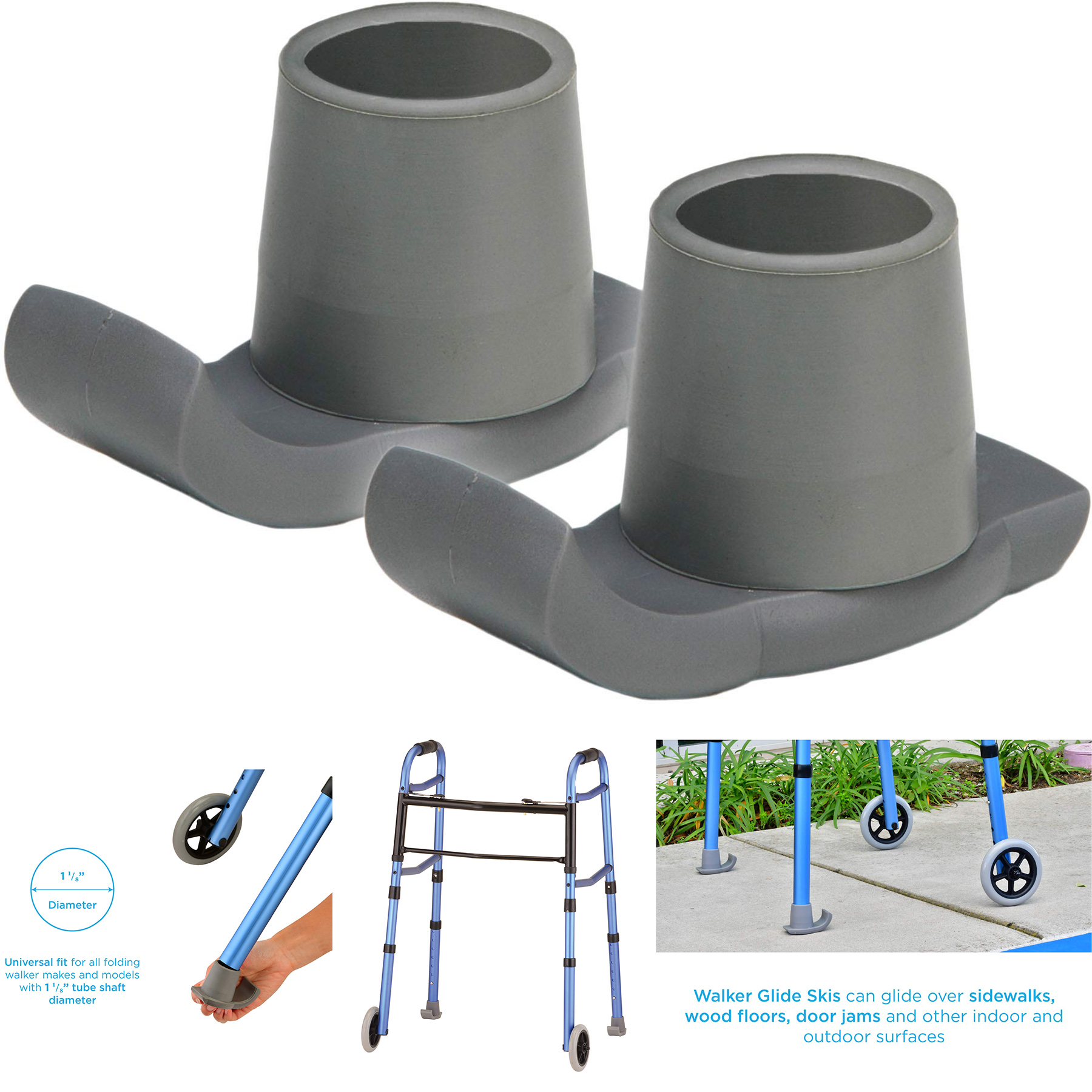 1 pair Walker Ski Glides 2