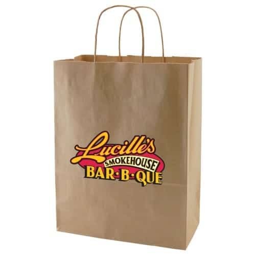 Natural Kraft Paper Shopper Tote Bag Large 2