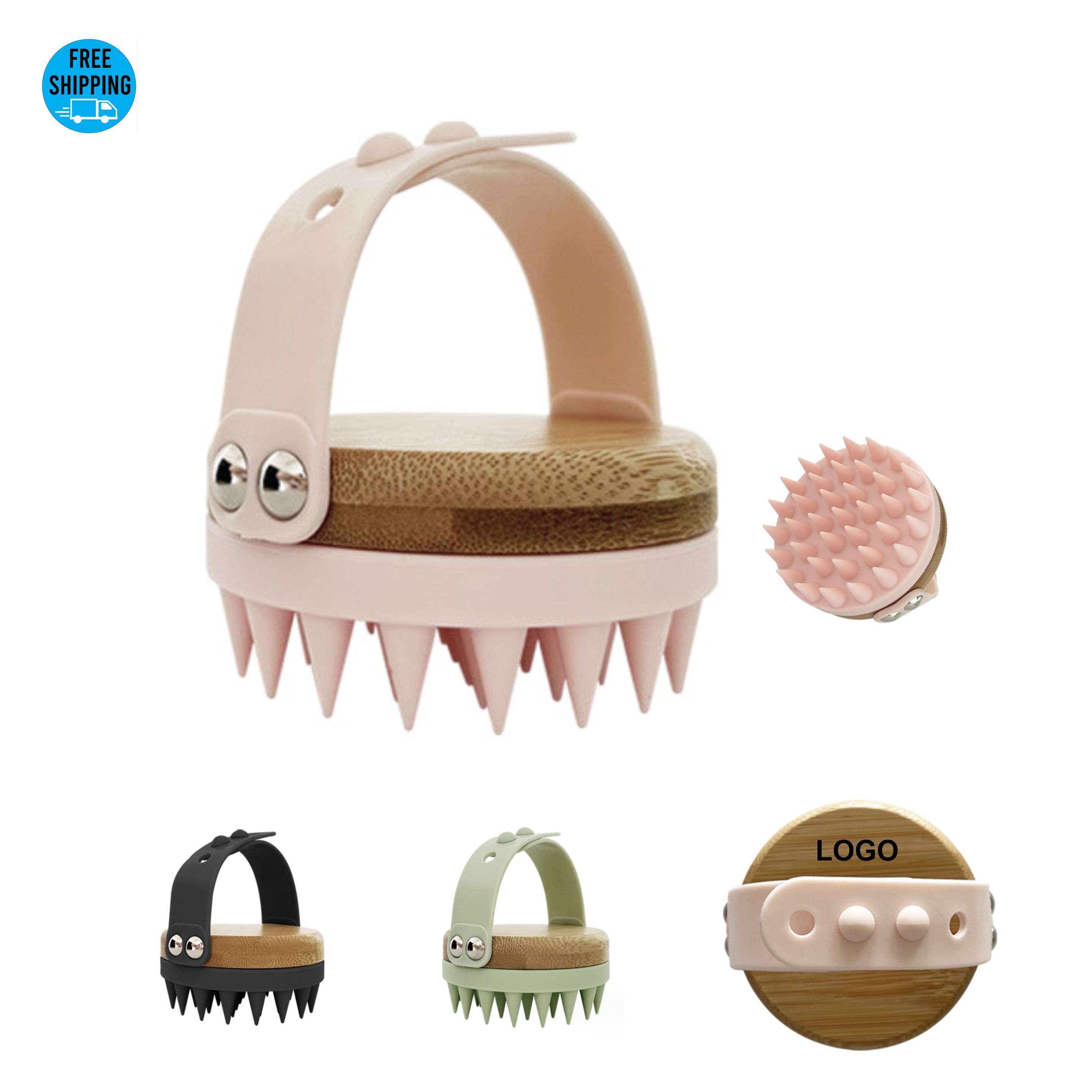 Bamboo & Silicone Shower Brush 1
