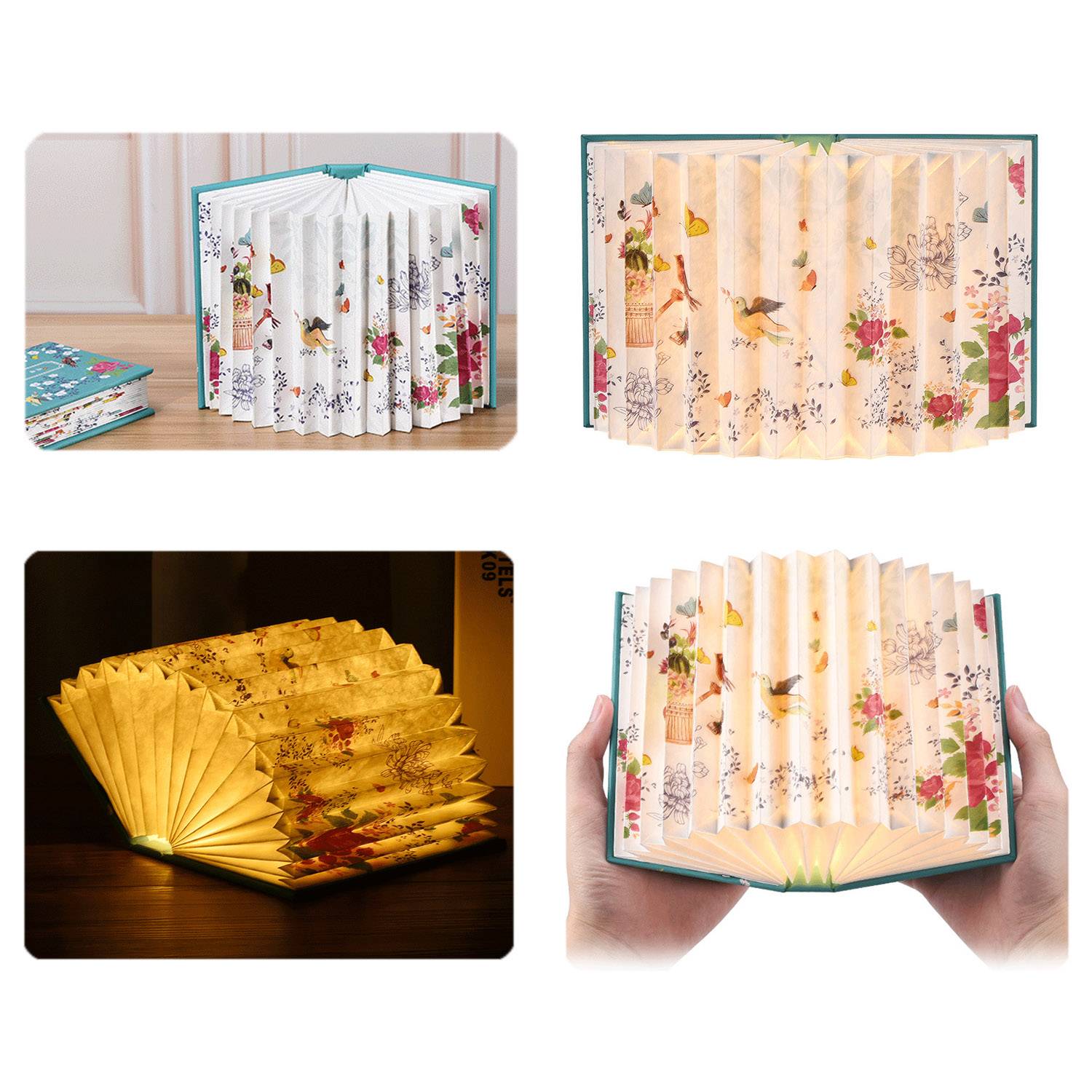Book Lamp Creative Folding Fan-Shaped Home Night Light 3