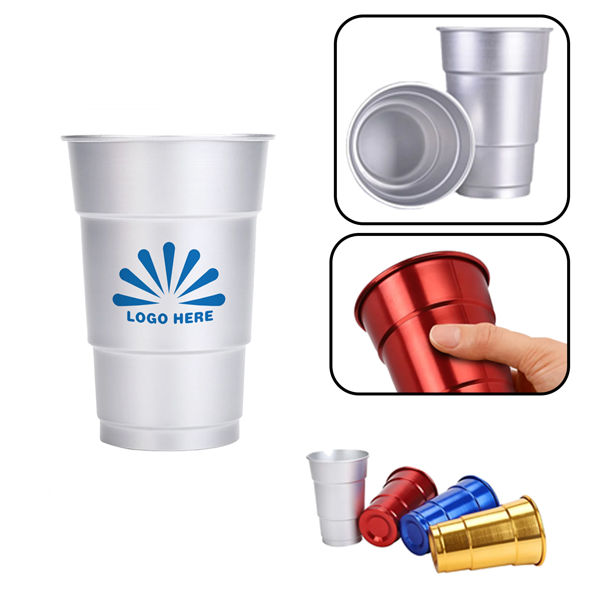 MOQ 50 PCS Custom Aluminum Cups 2