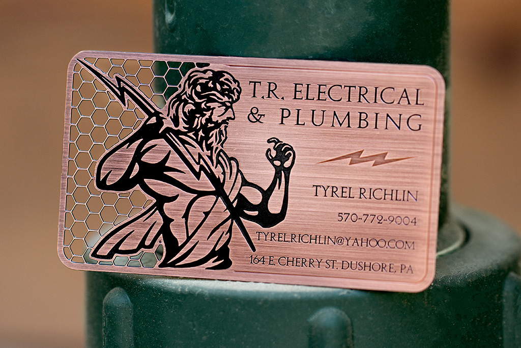 Copper Finish Metal Business Cards 12