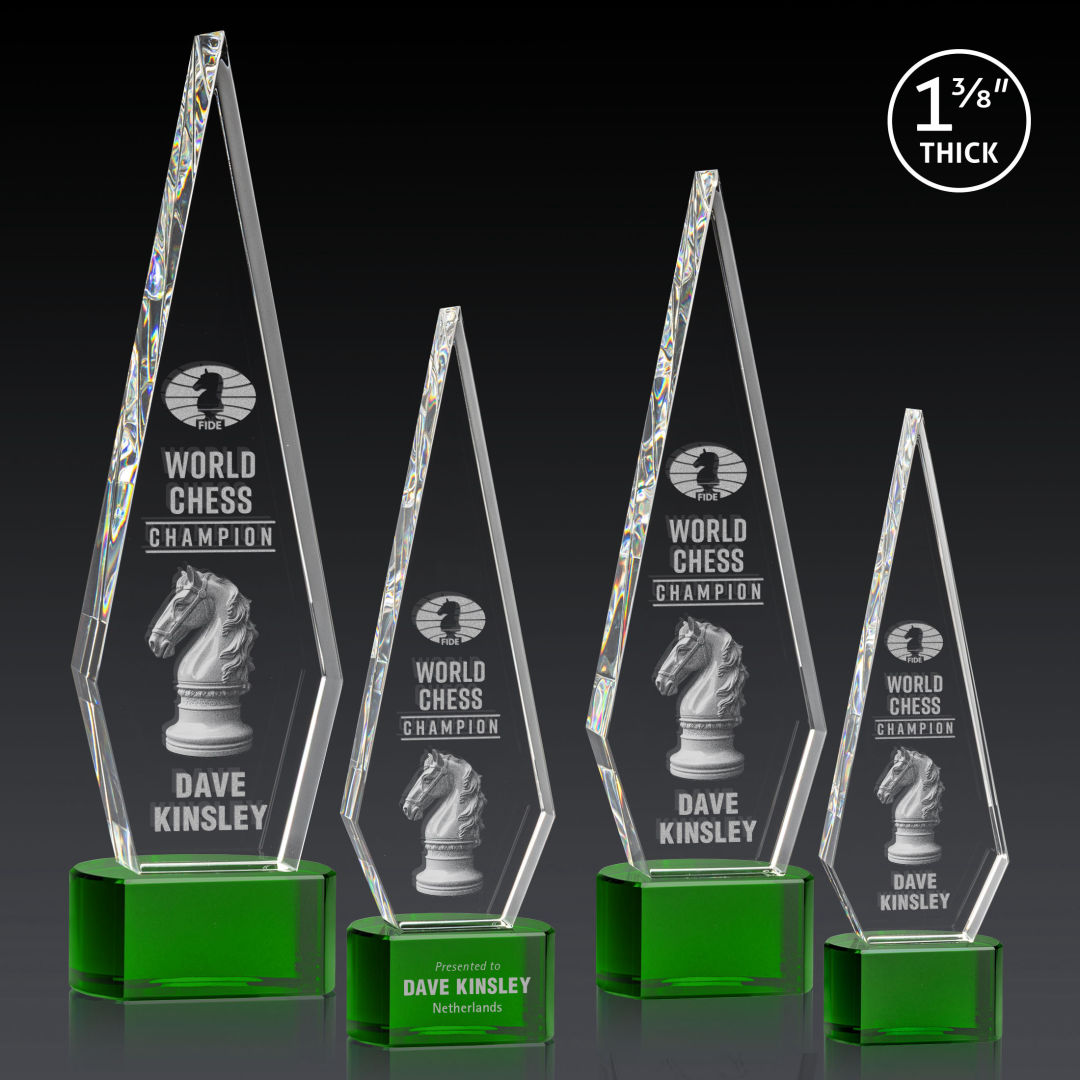 Springfield 3D Award on Paragon Base - Green