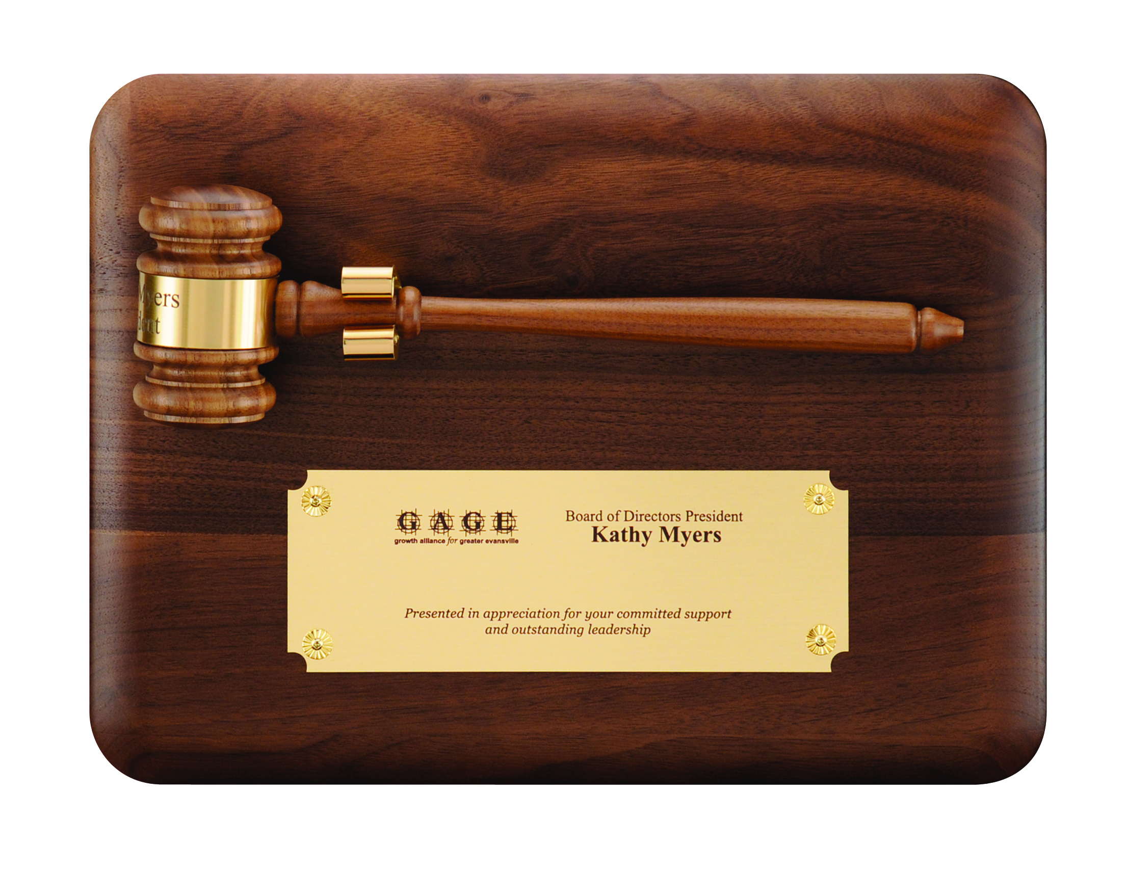 9" x 12" Gavel Plaque 2