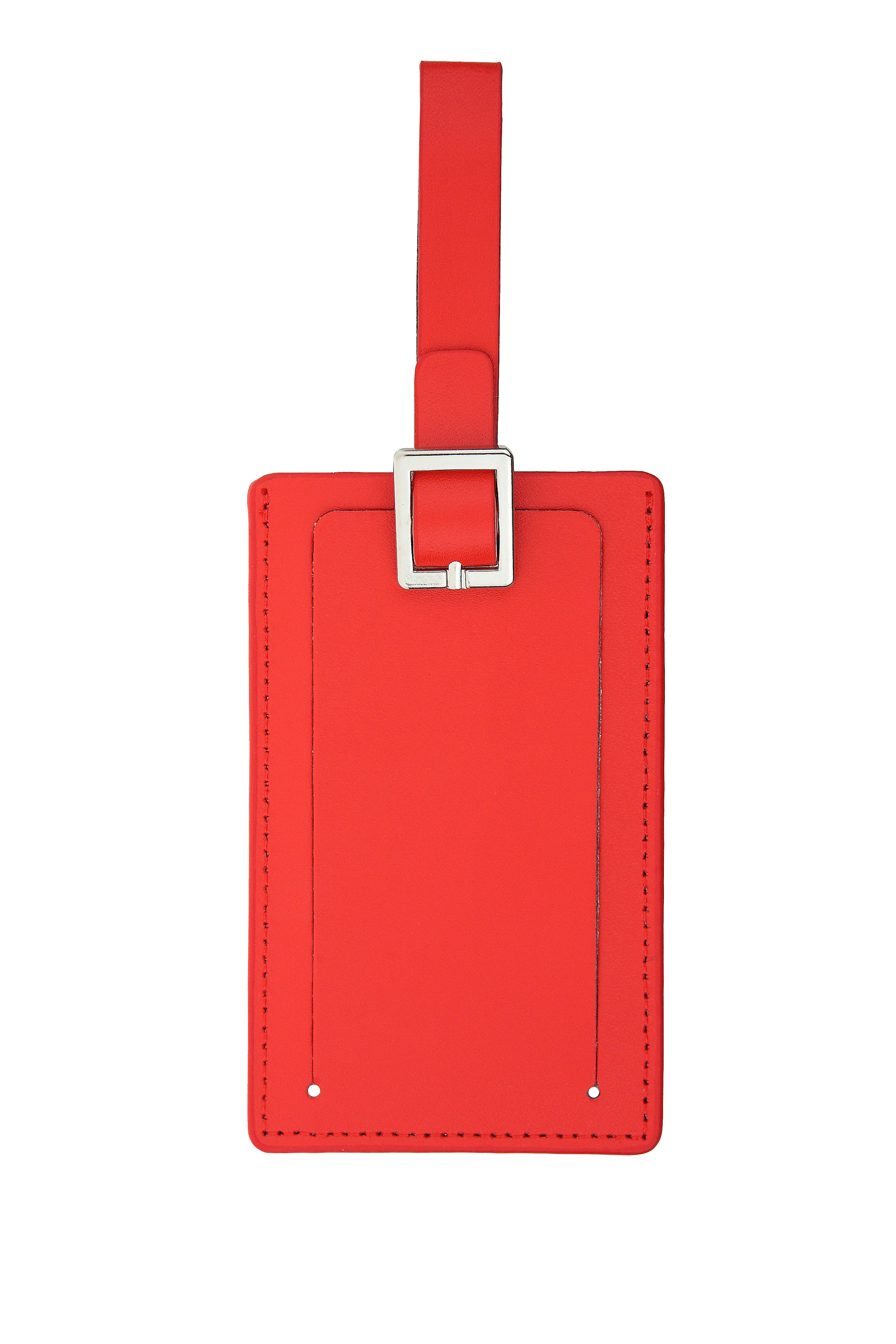 Traveler Bond Leather Luggage Tag - Red 2