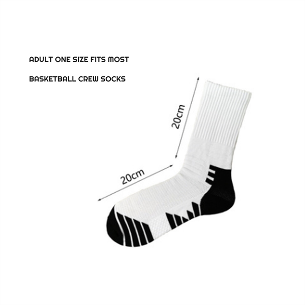 360 Degree Digital Print Poly-Spandex Basketball Crew Socks 3