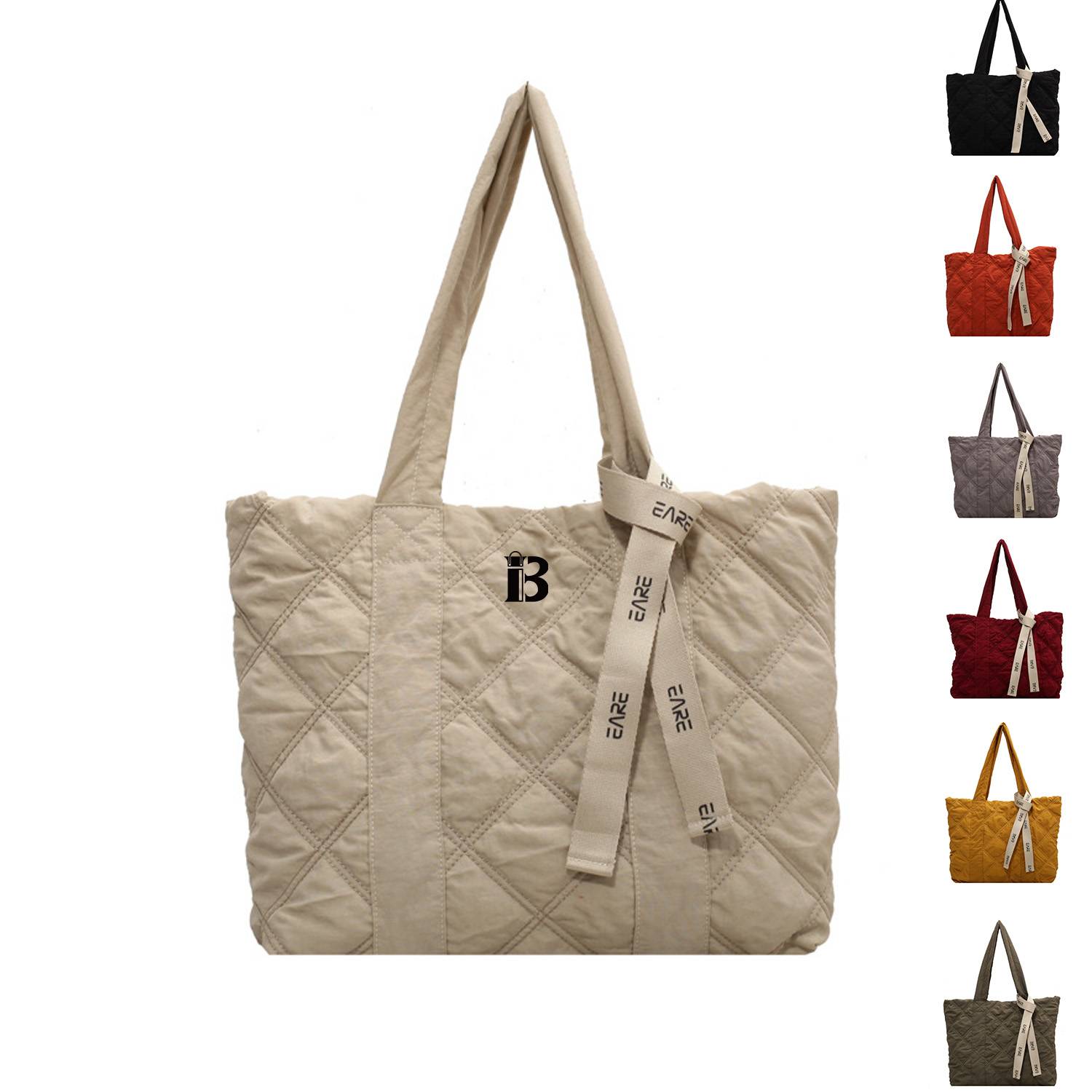 Nylon Cotton Large Capacity Tote Bag, custom tote bag with logo imprint 2
