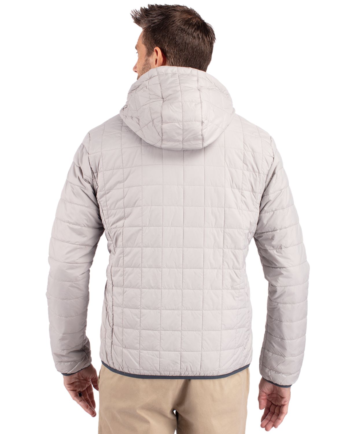 Cutter & Buck Rainier Recycled Insulated Puffer Mens Full Zip Hooded Jacket Jacket 4