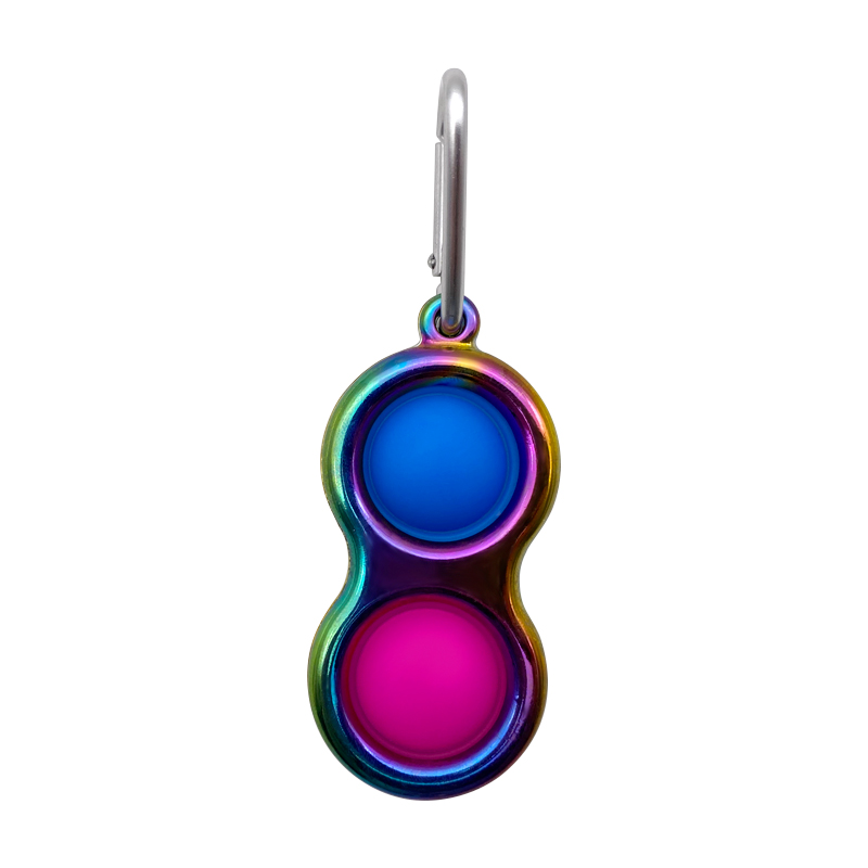 Double Bubbles Push Popper Fidget Toys w/Carabiner 3