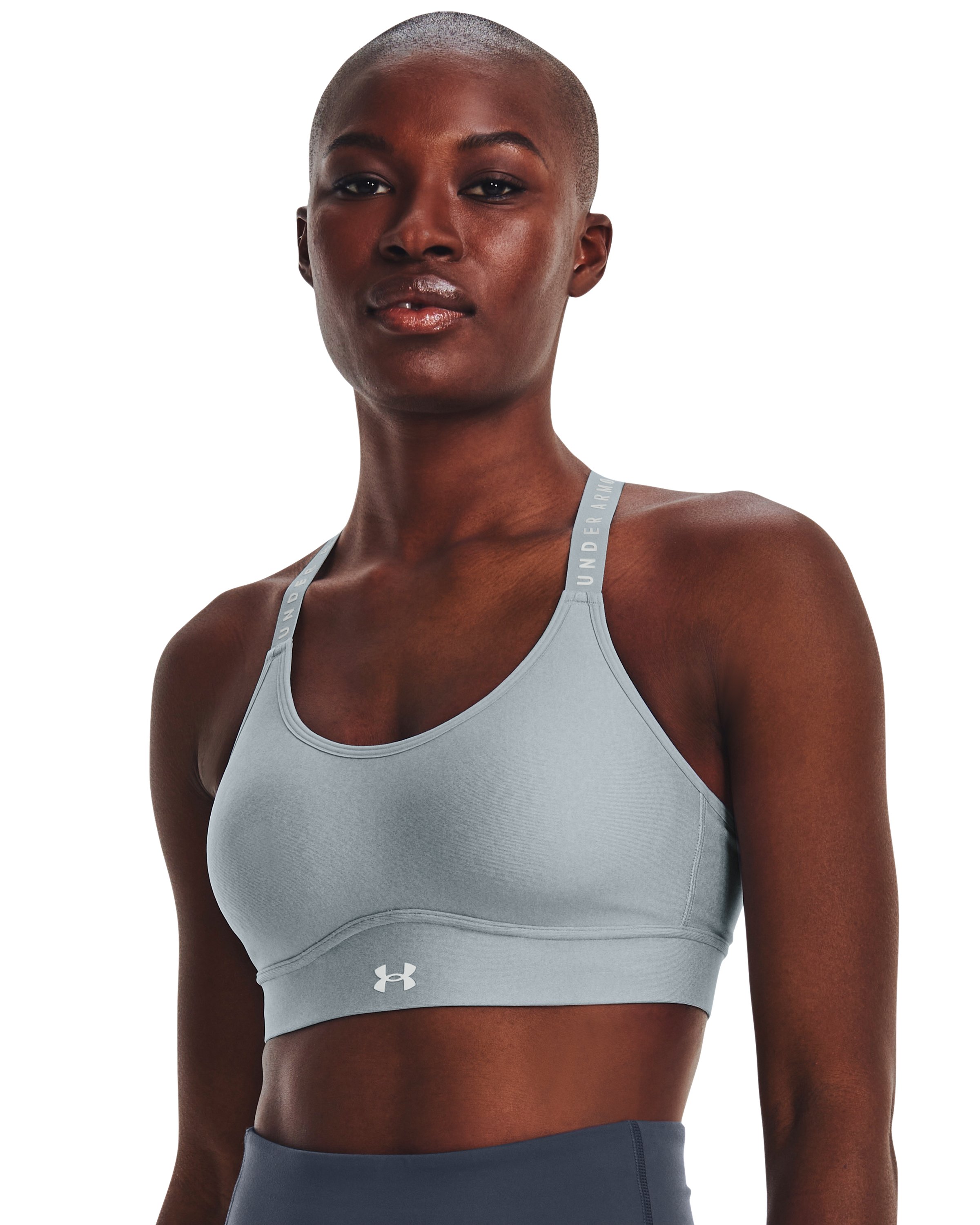UA Infinity Mid Heather Cover Women's Sports Bra 9