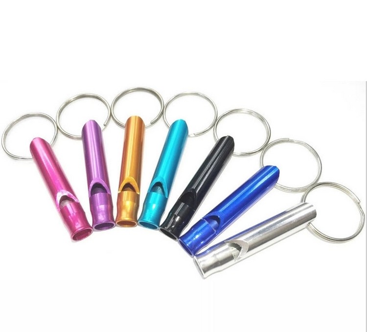 Aluminum whistle with chain 2