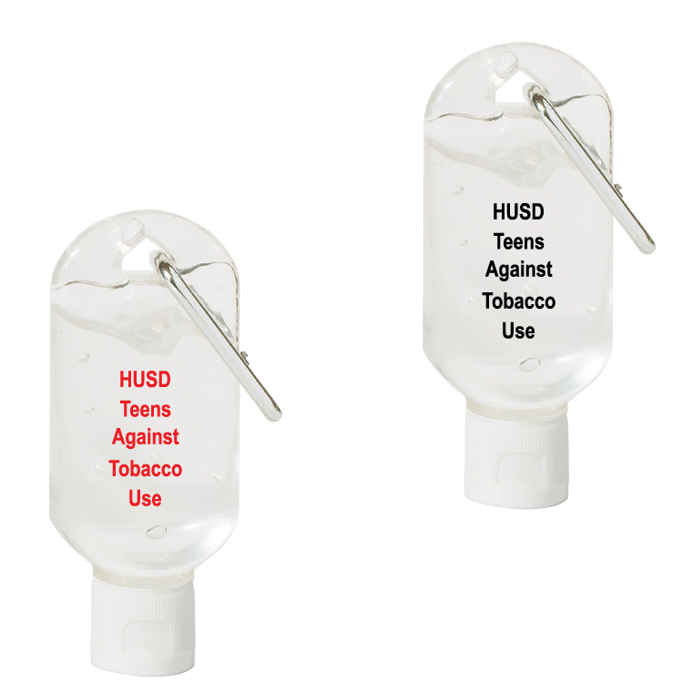 1.7 oz Hand Sanitizer with Carabiner Clip - 75% Alcohol 3