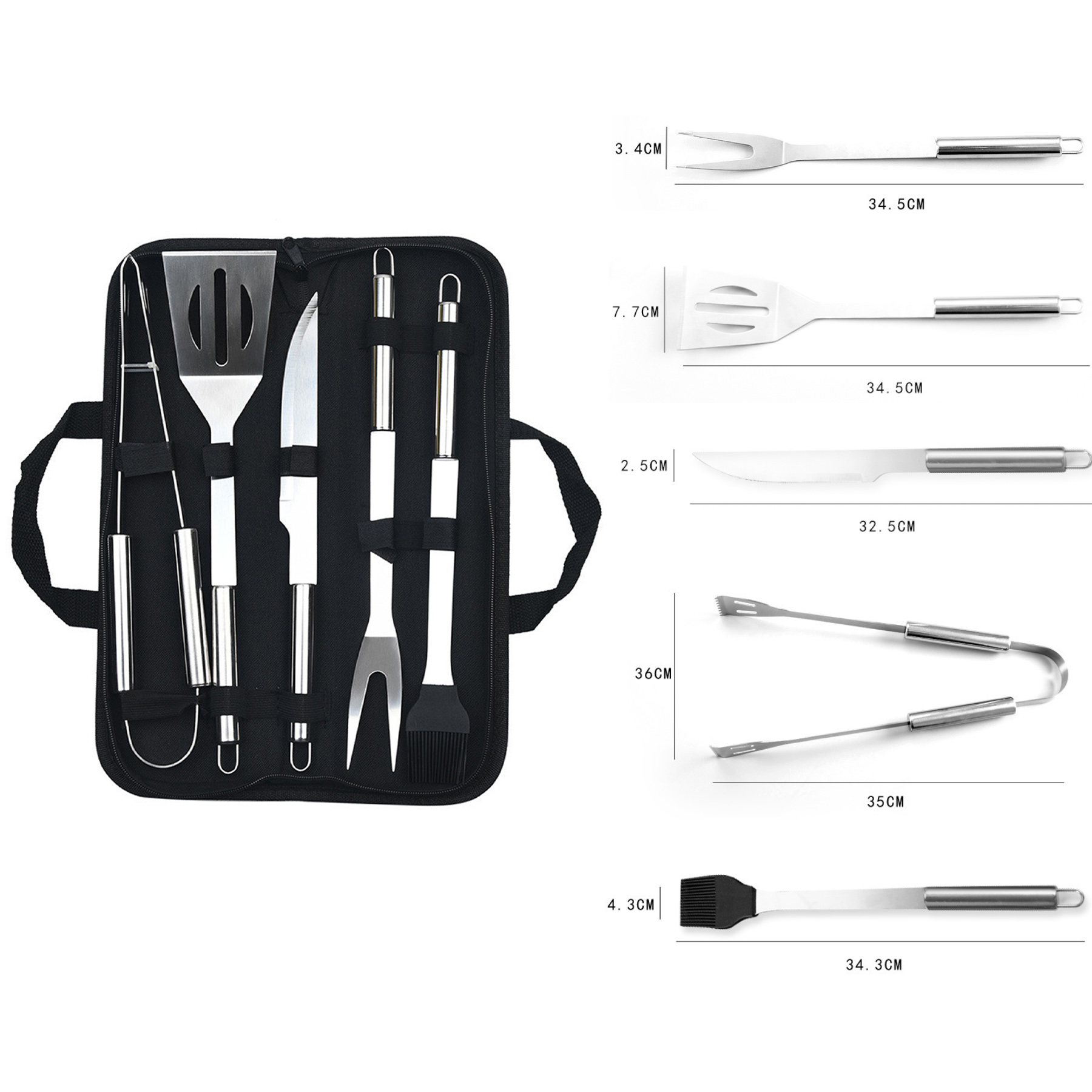 Stainless Steel BBQ Tool Set 1