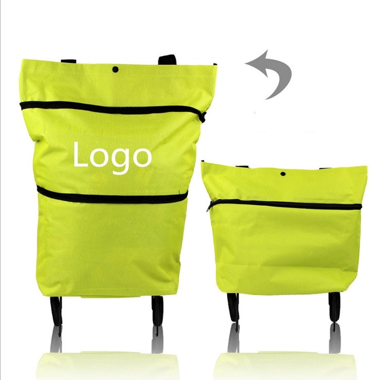 Folding Shopping Bag Collapsible Trolley with Wheels 7
