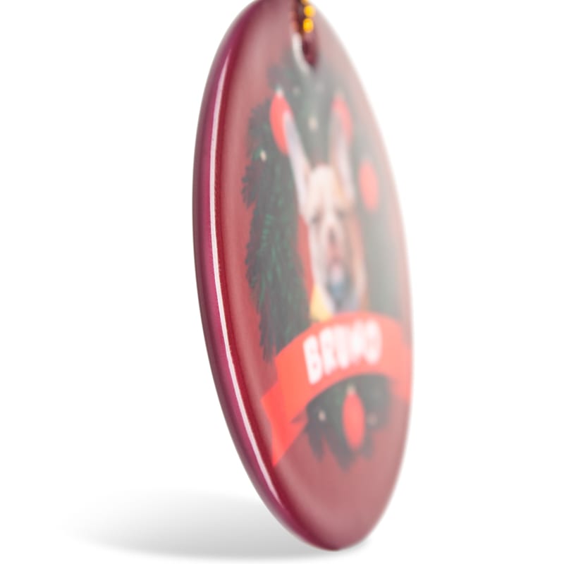 Full Color Ceramic Christmas Ornament 2