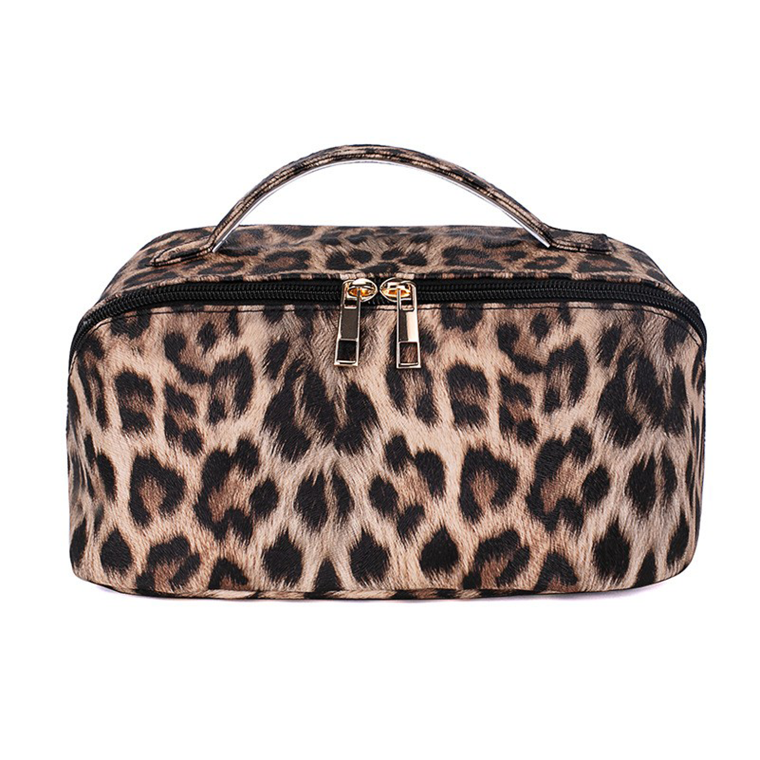 Pu Leather Retro Portable Leopard Storage Cosmetic Bag 10