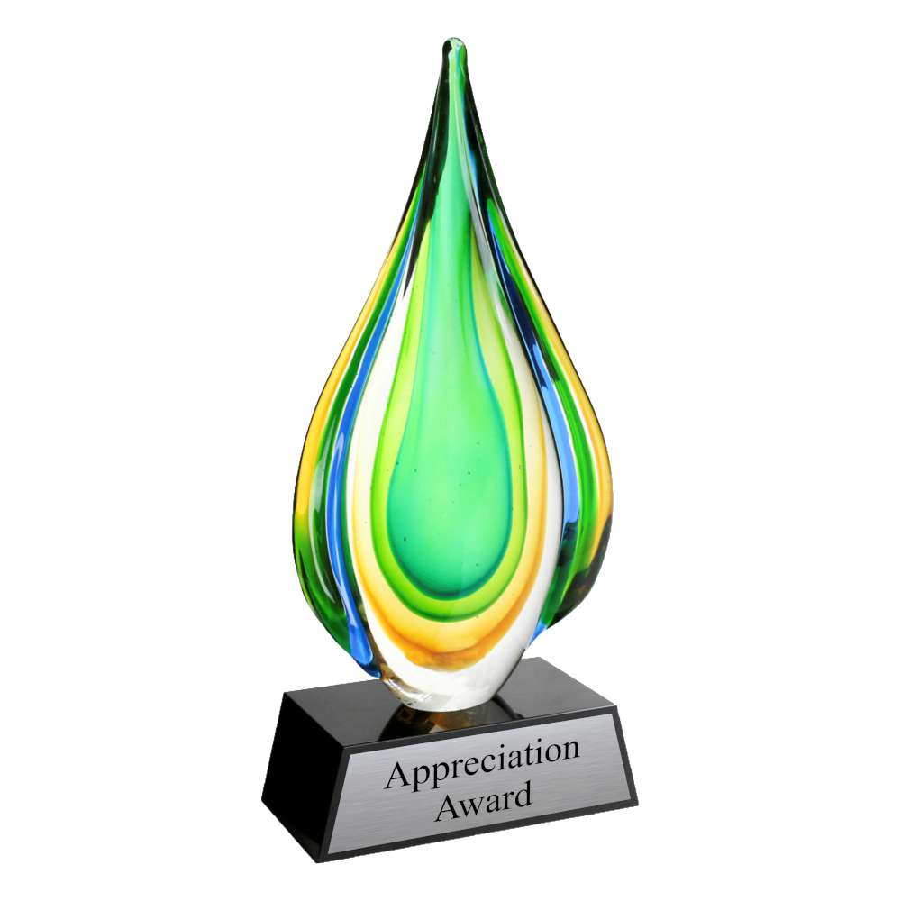 Rainforest Art Glass 13" 2