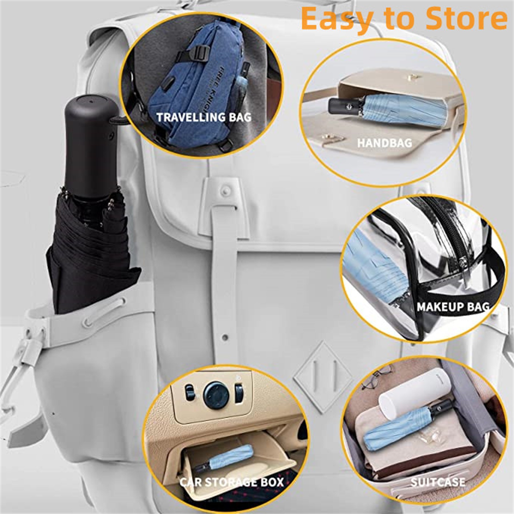 42" Arc Uv Protection Folding Umbrella 2