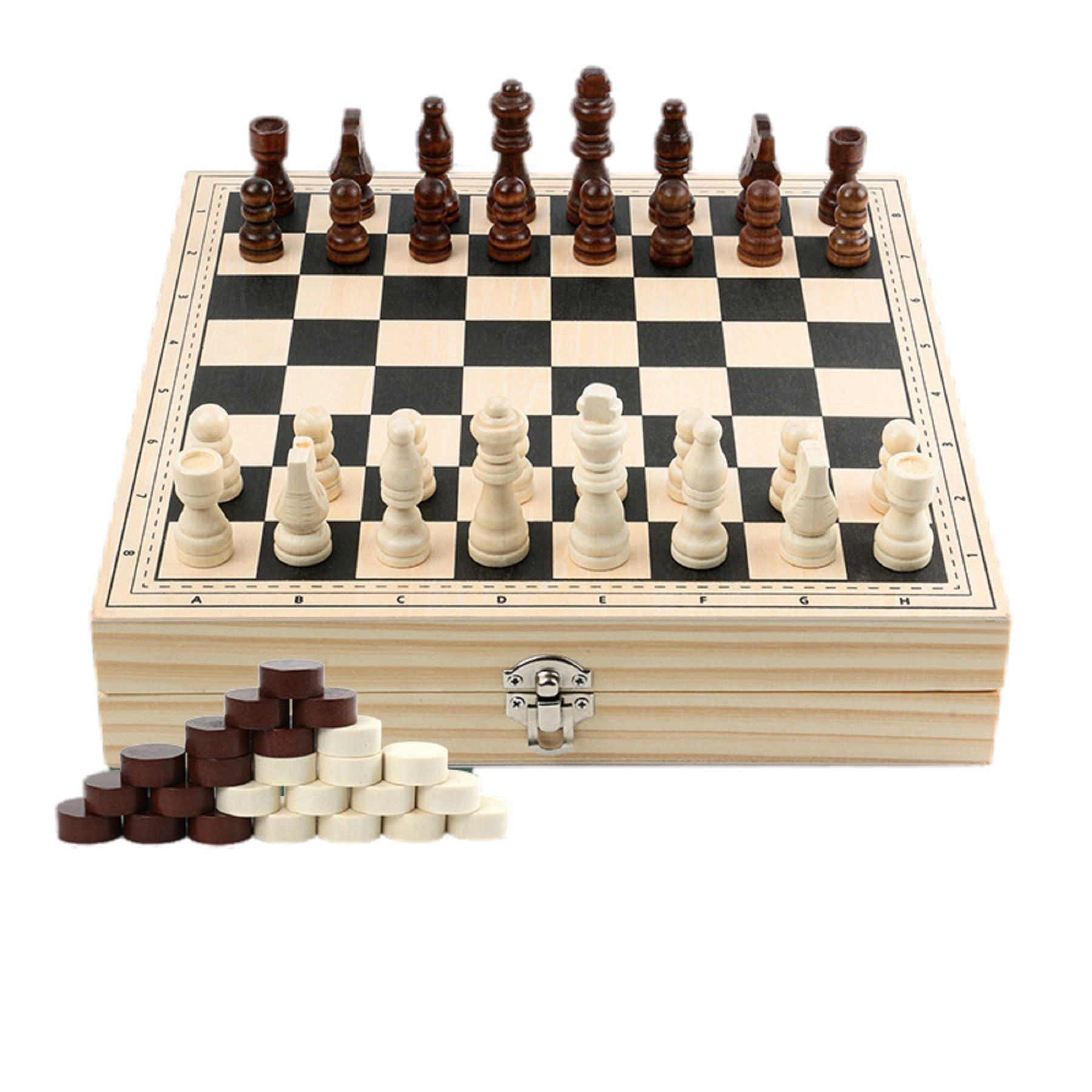 4 in 1 Wooden Board Game Board 3