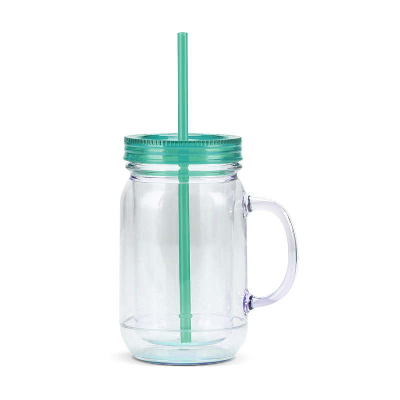 16OZ Plastic Cup with Handle & Straw 6