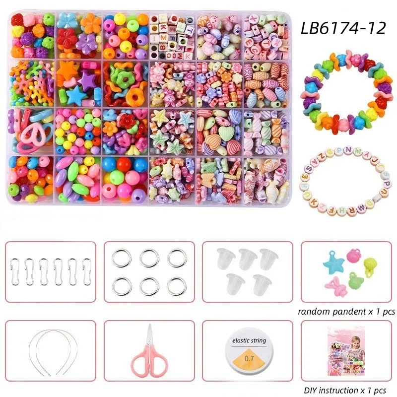 BULK Kids Jewelry Making Kit DIY Bracelet Set Beads Supplies 29