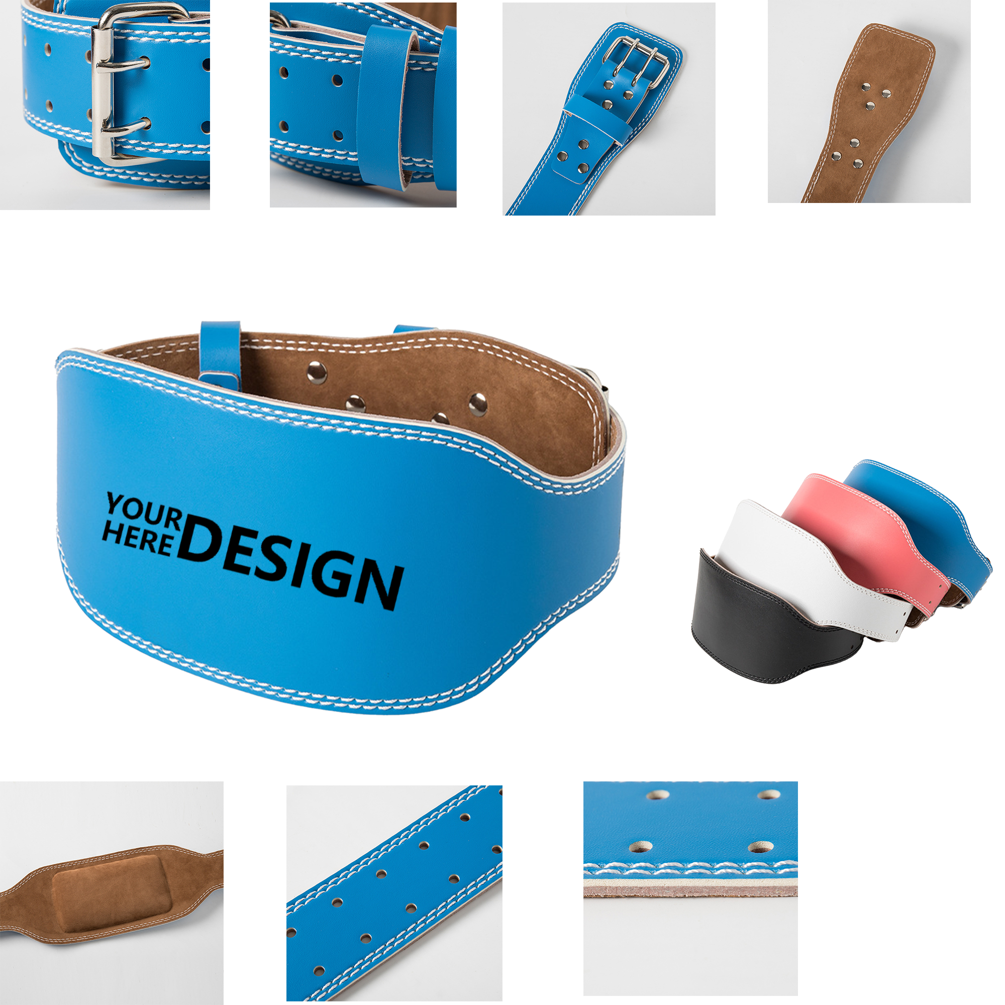 Synthetic Leather Fitness Waistband 2