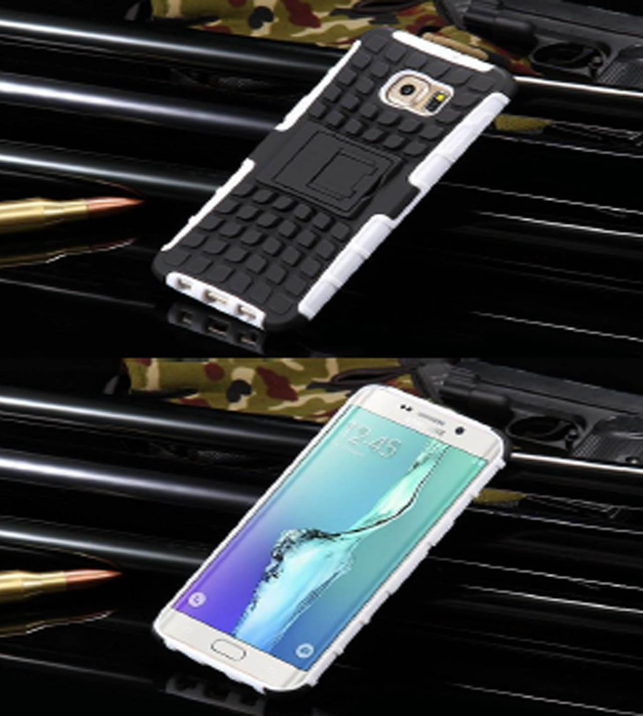 iBank ® Samsung Galaxy S6 Edge Shockproof Case with Belt Clip & Kickstand 2
