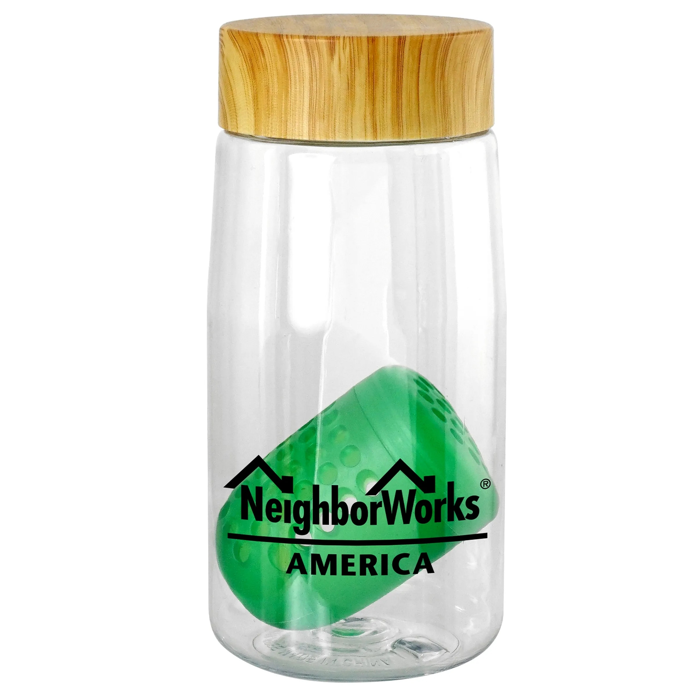 Bamboo Pattern 18 oz. Recycled Bottle with Floating Infuser 22