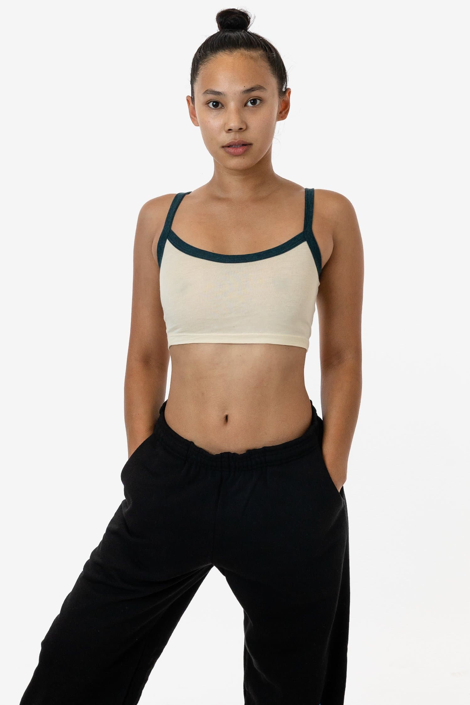 POLY COTTON CROPPED SPAGHETTI TANK 12