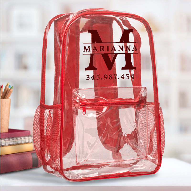 Pocket Clear Plastic Backpacks 25