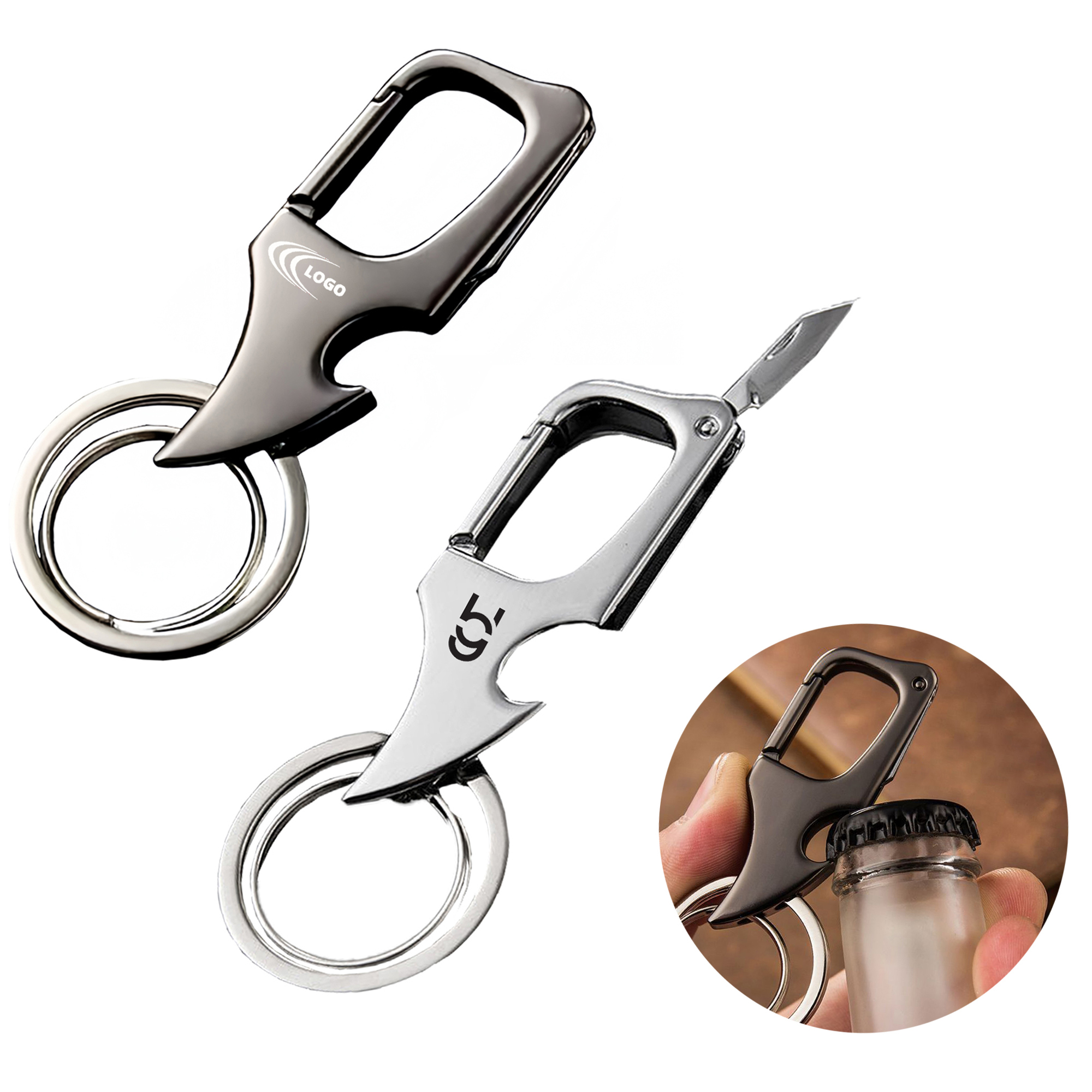 Zinc Alloy Bottle Opener Keychain 1