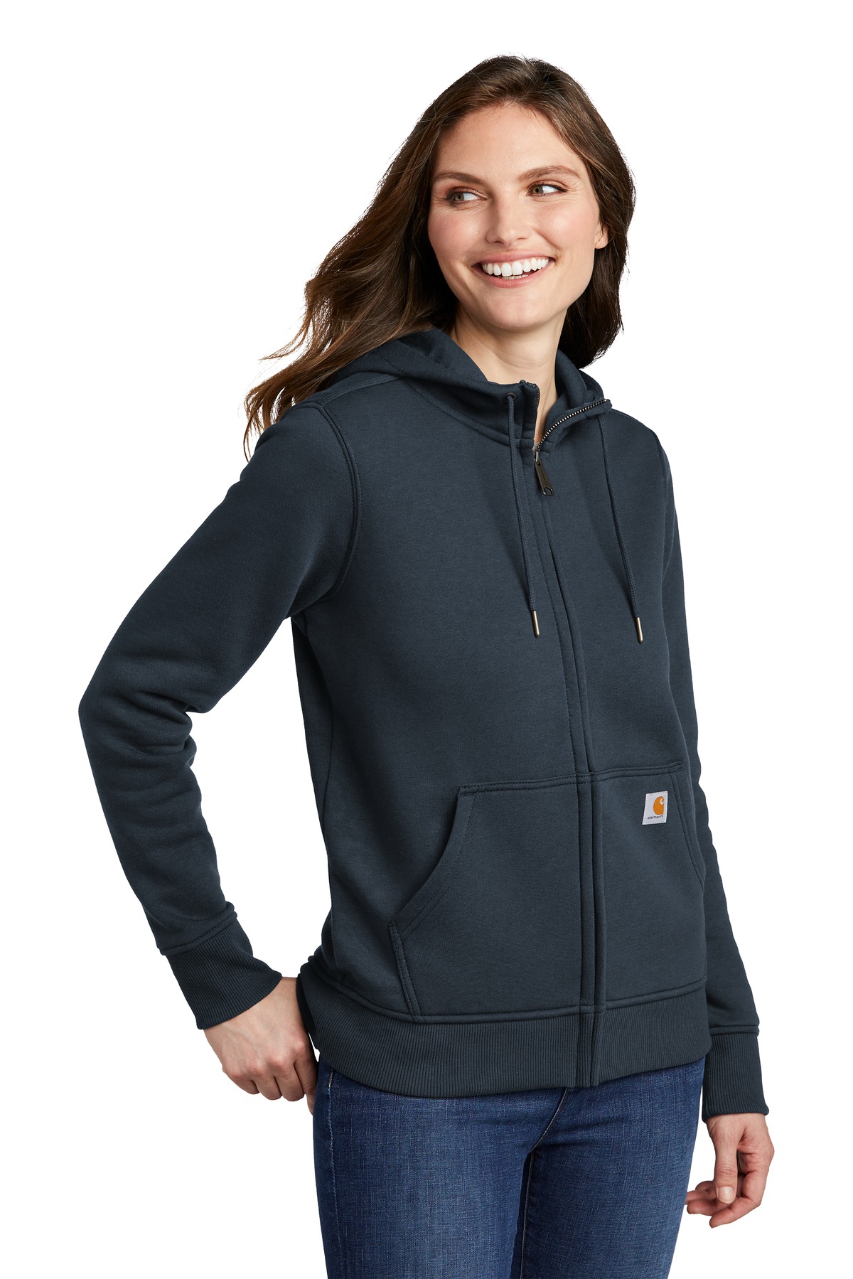 Carhartt Women's Clarksburg Full-Zip Hoodie CT102788, custom hoodie or sweatshirt with logo imprint 2