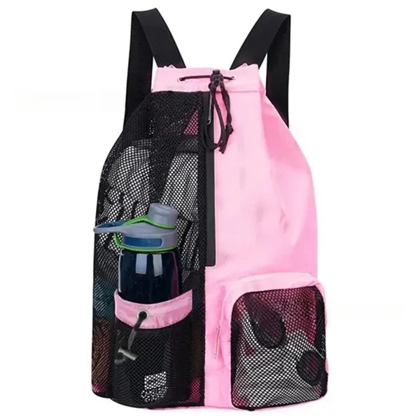 Large Mesh Mommy Backpack with Waterproof Swim Bag for Pool 4