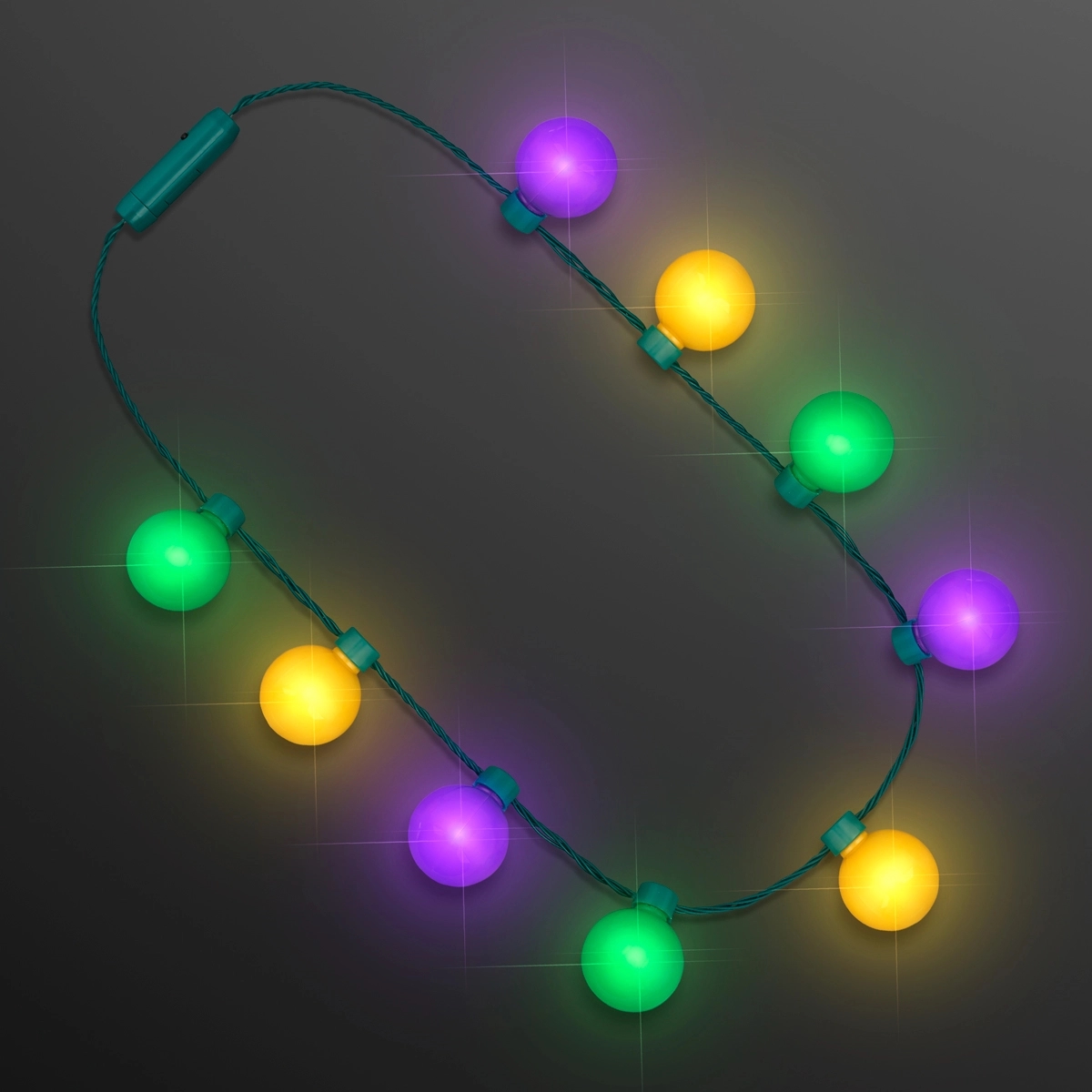 Mardi Gras Light Globes Party Necklace 2
