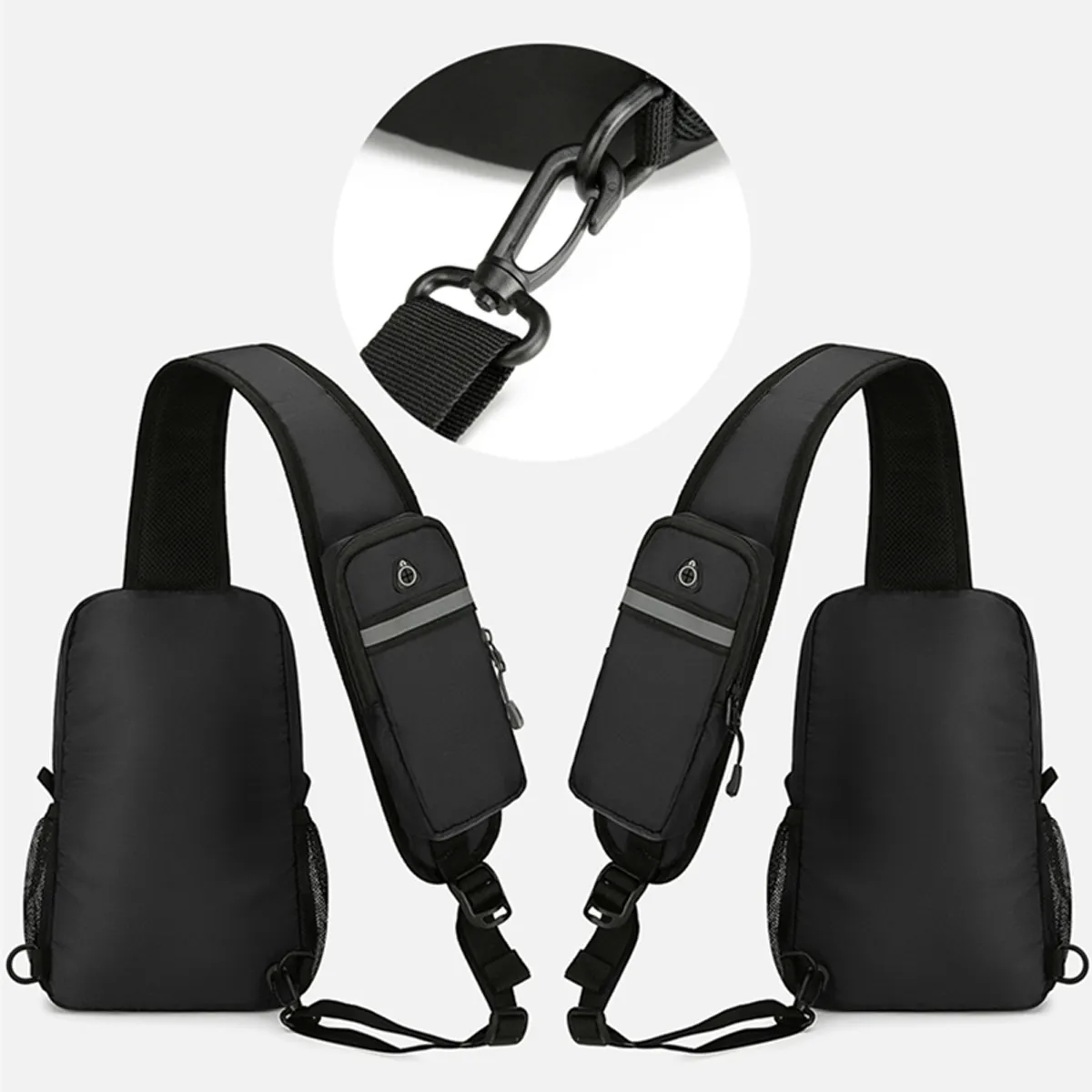 Anti-Theft Crossbody Sling Bag w/ Integrated Bottle Holder 2