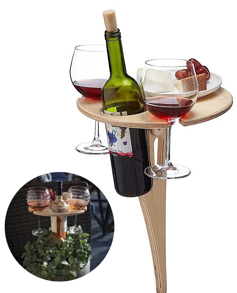 Outdoor Wine Table - Glass Rack 11