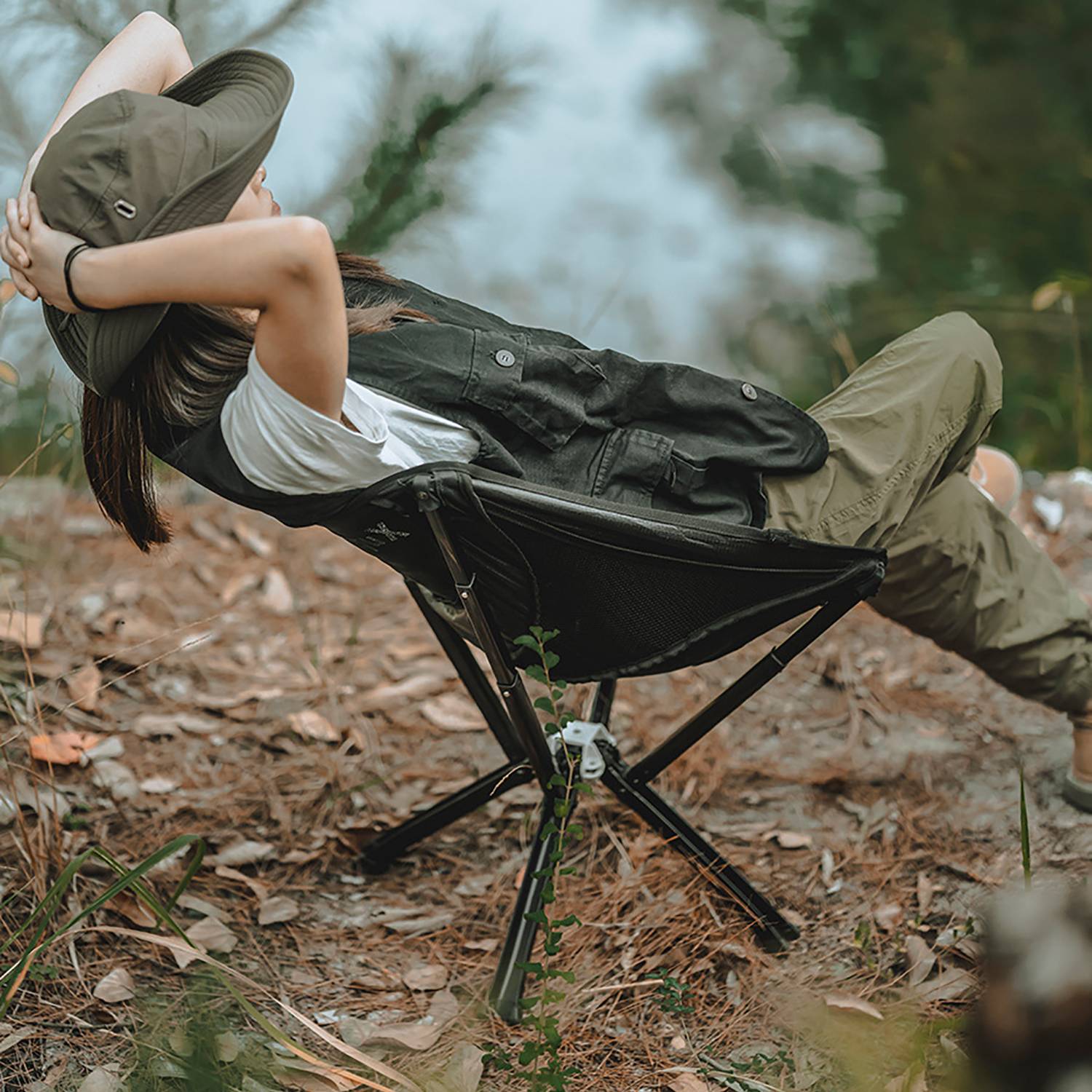 Outdoor Foldable Aluminum Alloy Backrest Chair 6