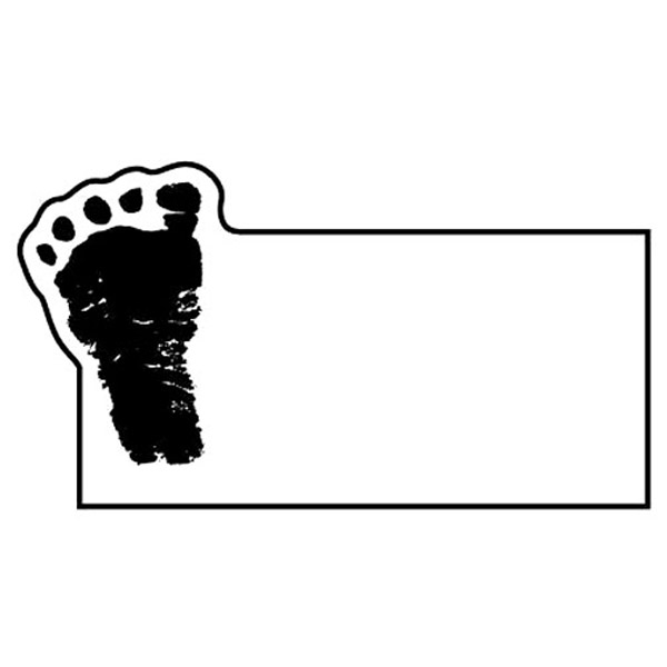 Foot In Rectangle Magnet - Full Color 2