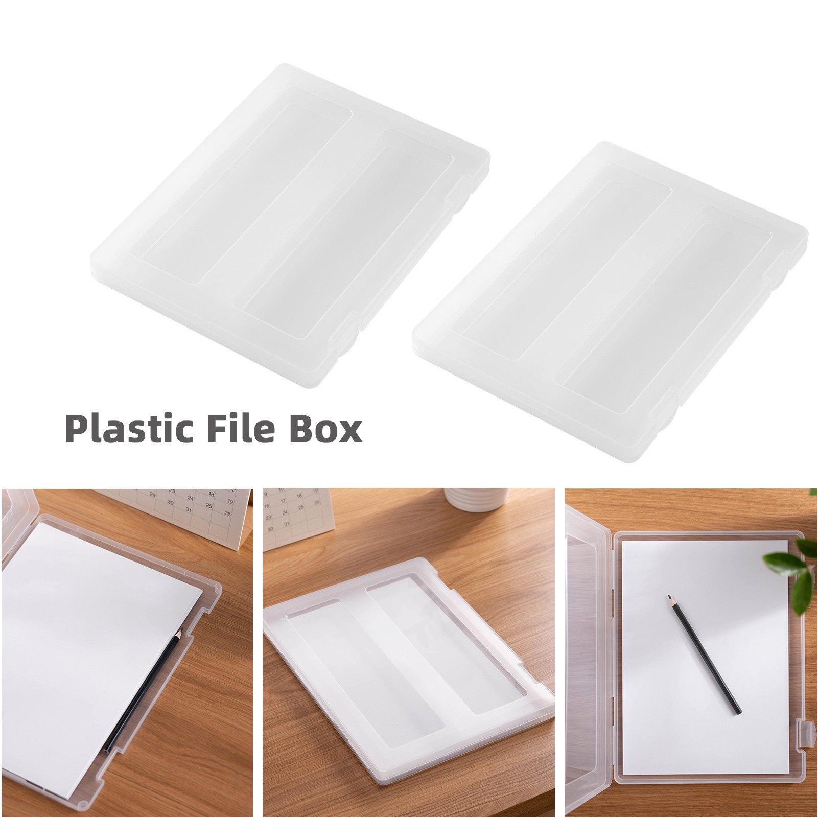 12.52 x 9.45 x 0.94 Inches Plastic Scrapbook Paper Storage Box 3