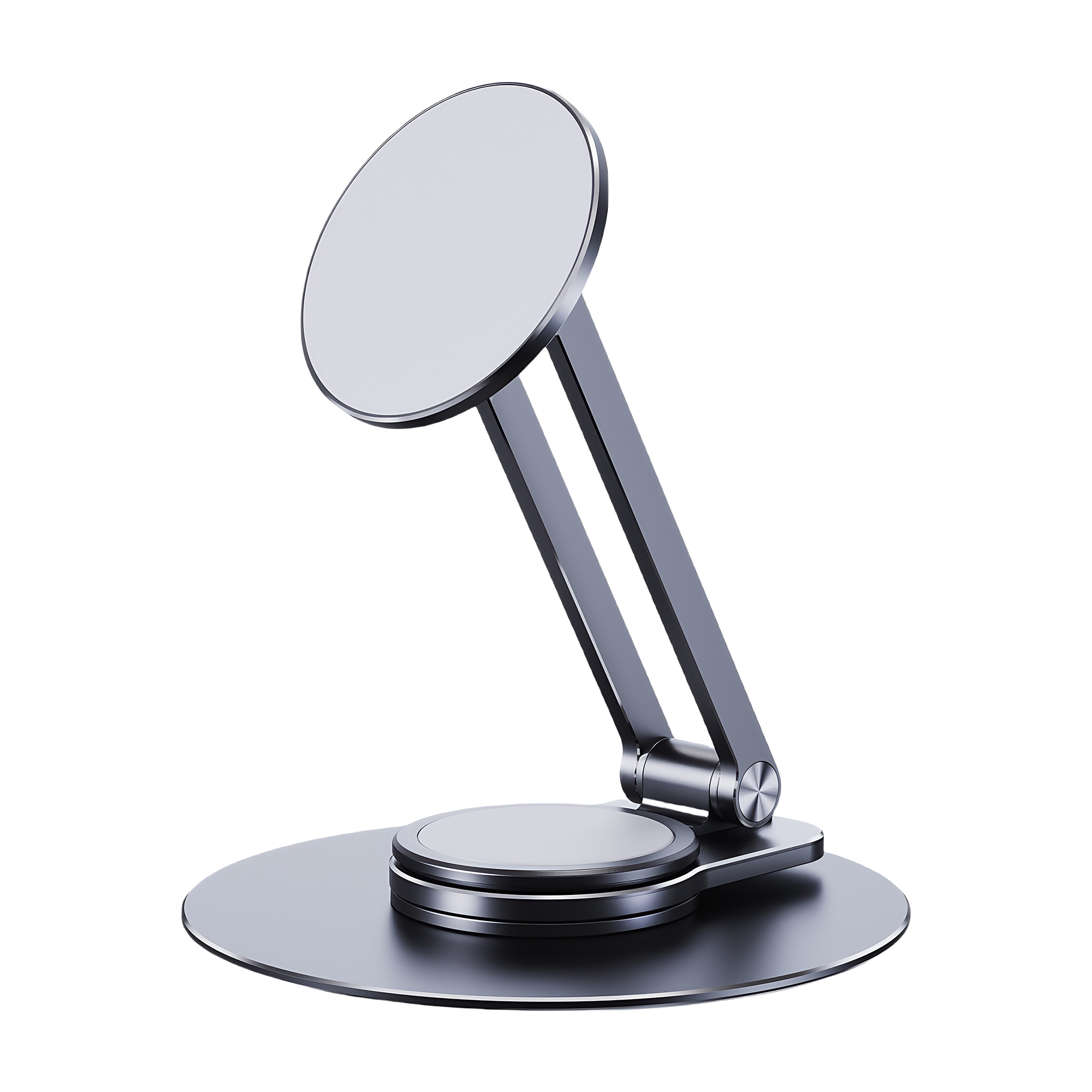 360 Rotating Aluminum Alloy Foldable Lazy Phone Tablet Stand with Magnetic Holder 2