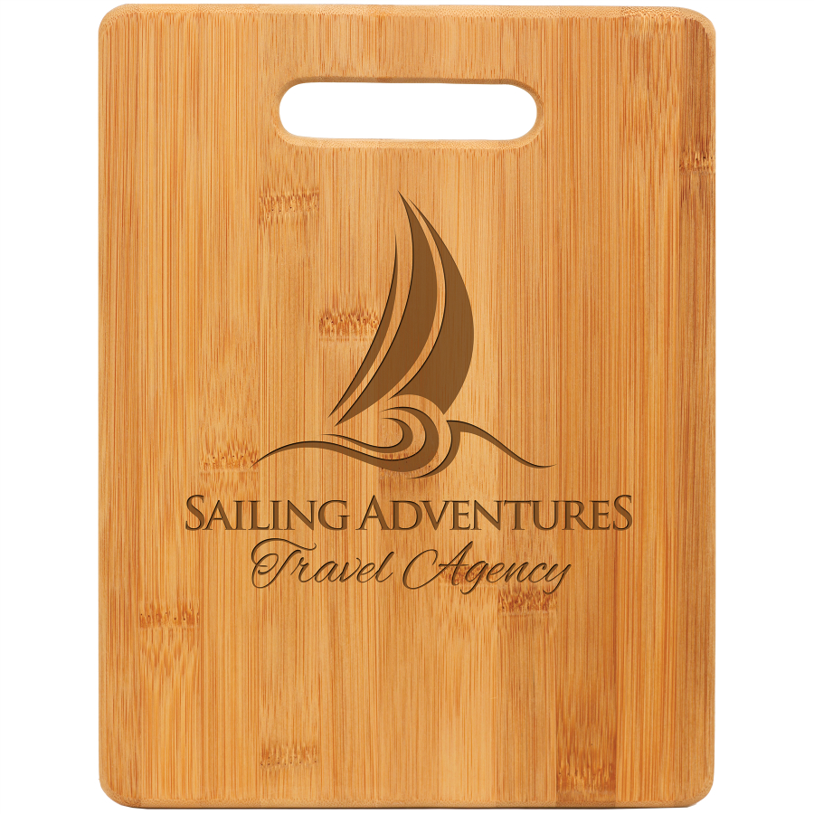 11 1/2" x 8 3/4" Bamboo Rectangle Cutting Board 1