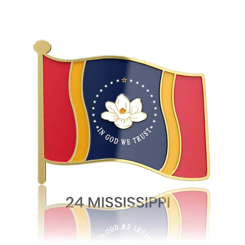 1" Stock Flag Pins 58