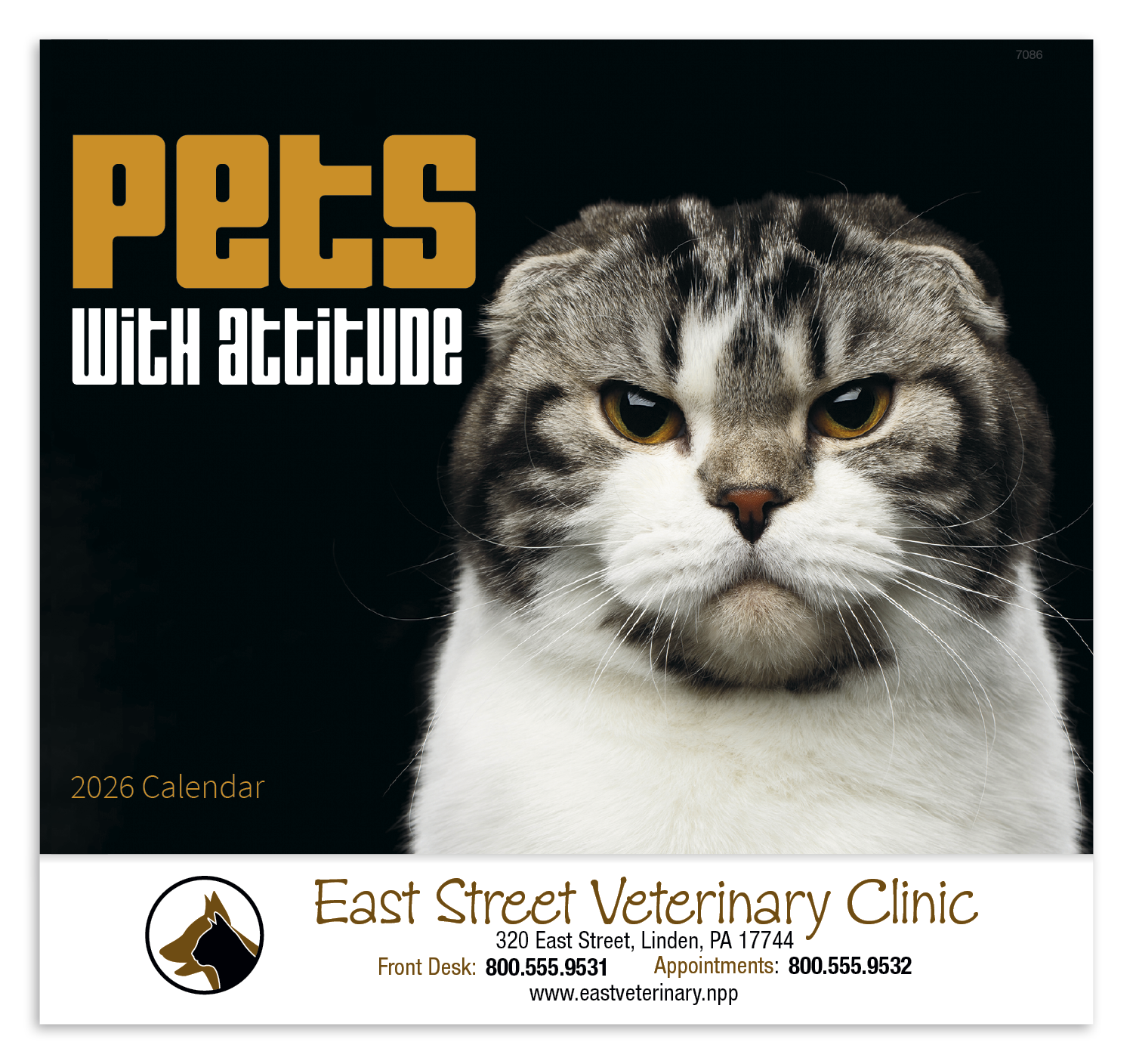 Good Value™ Pets with Attitude - Stapled Calendar 50