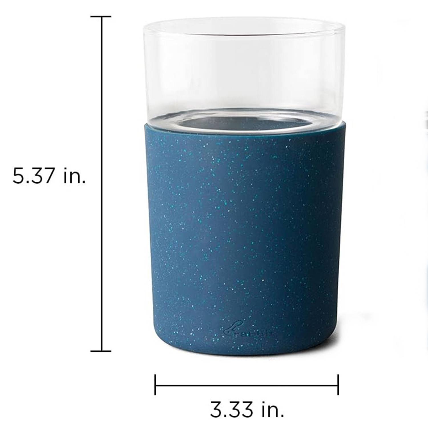 12oz Frozen Glass Beverage Tumbler w/ Silicone Sleeve 4