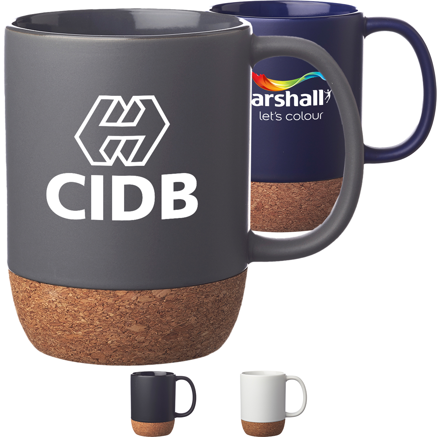 15 oz Bottom Matte Cork Ceramic Mugs 2