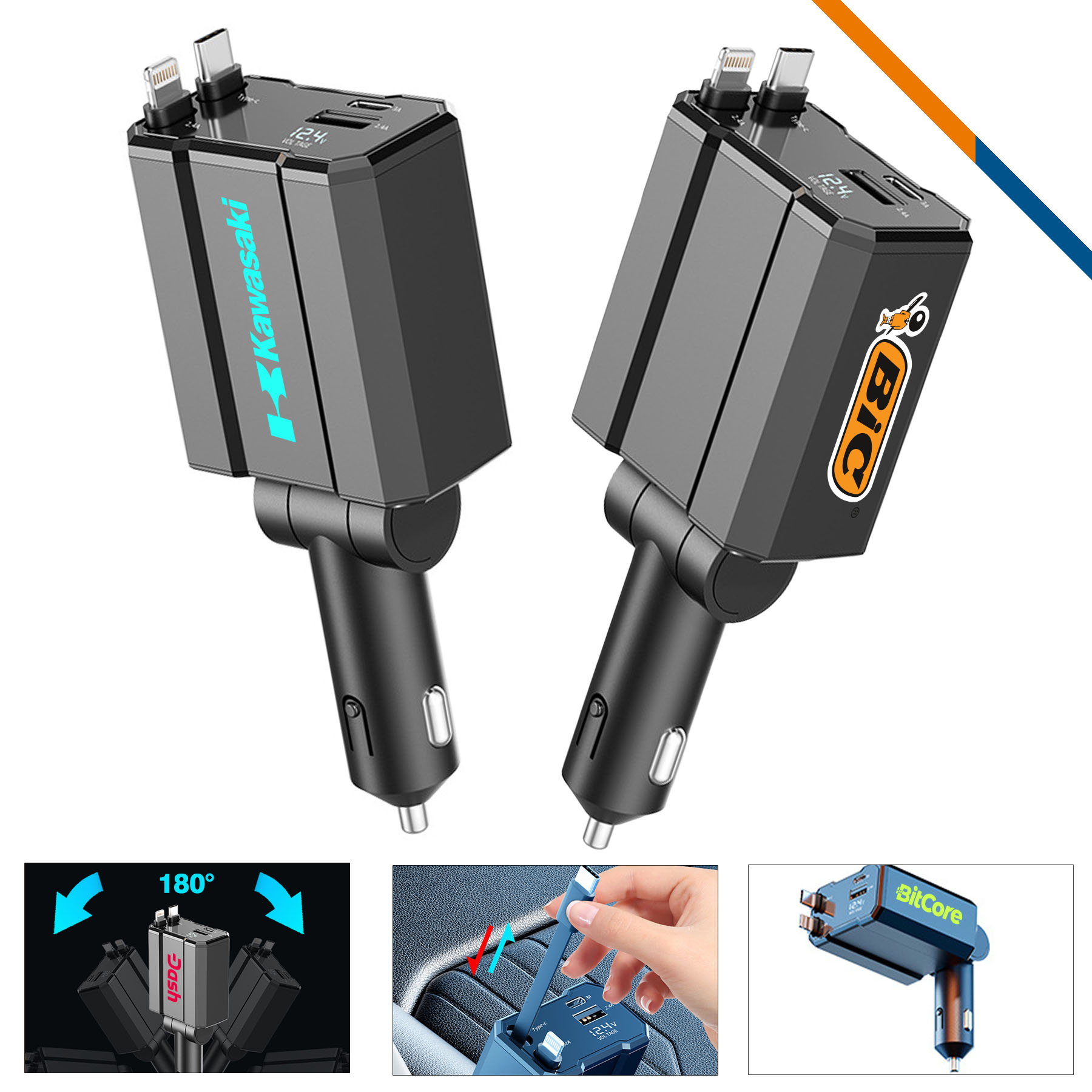 Moxly 4in1 Fast Charging Car Charger 2